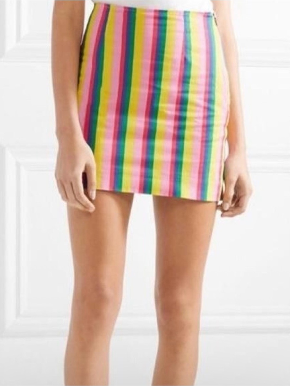 Staud Women’s Rainbow Striped Mini Skirt Size 4